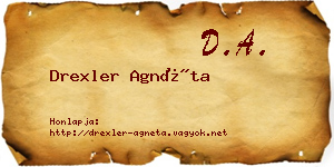 Drexler Agnéta névjegykártya